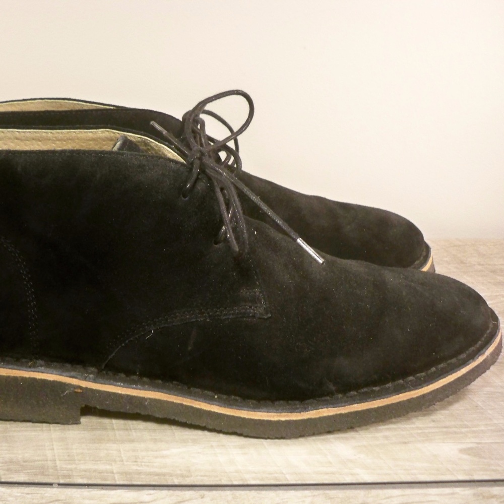 Banana Republic Chukka Lace Up Men's Black Leather Fashion Work Boots Size 11